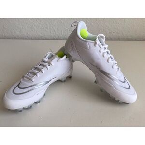 Nike Alpha Huarache 8 Pro CW4439-100 White Metallic Silver Men’s Size 8